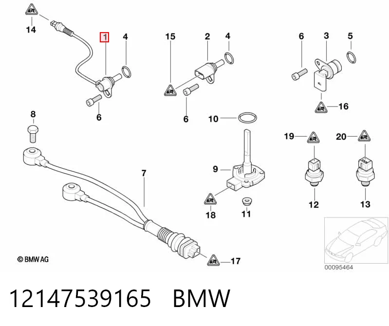 12147539165 BMW Czujnik położenia wałka rozrządu