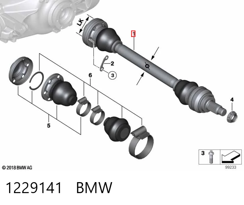  Półoś tylna BMW 5 