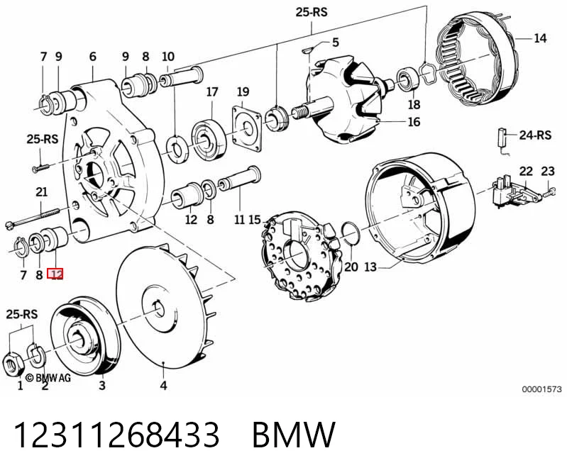 12311268433 BMW Wspornik alternatora