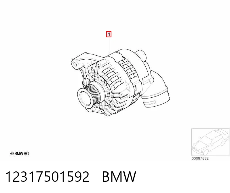 12317501592 BMW Alternator