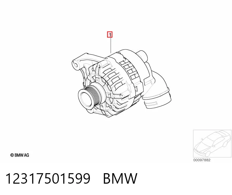 12317501599 BMW Alternator