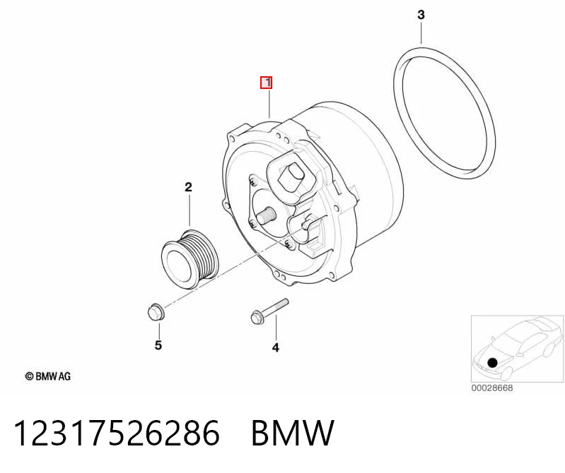 12317526286 BMW Alternator