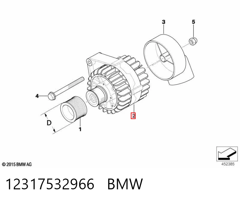 12317532966 BMW Alternator