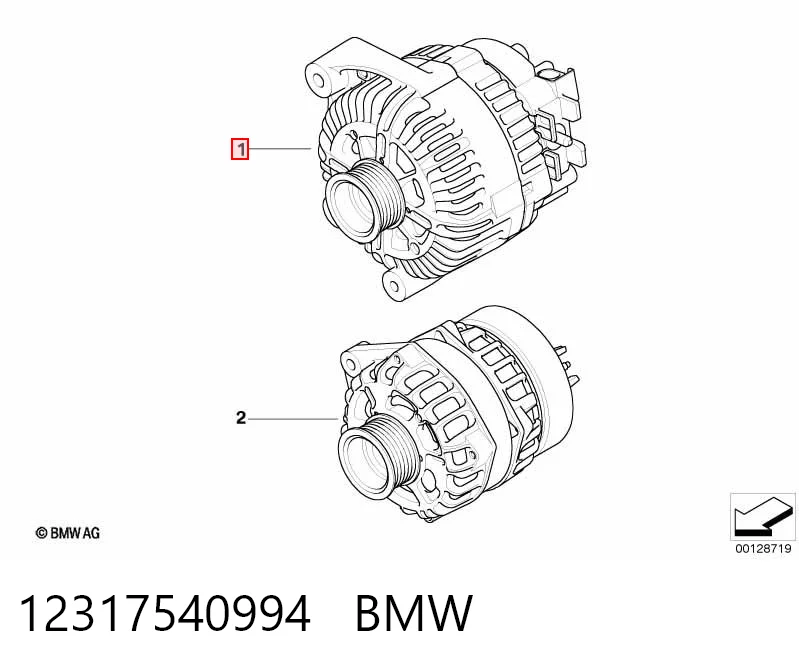 12317540994 BMW Alternator