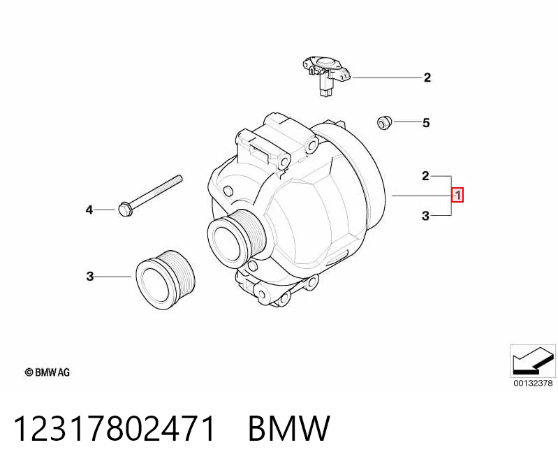 12317802471 BMW Alternator