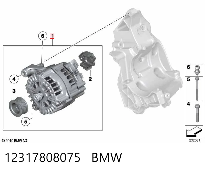 12317808075 BMW Alternator