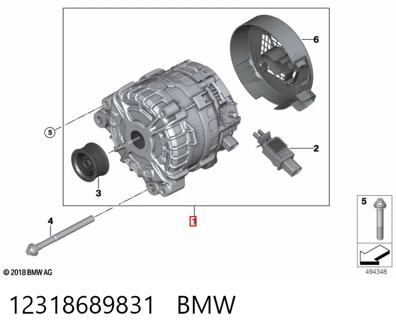 12318689831 BMW Alternator