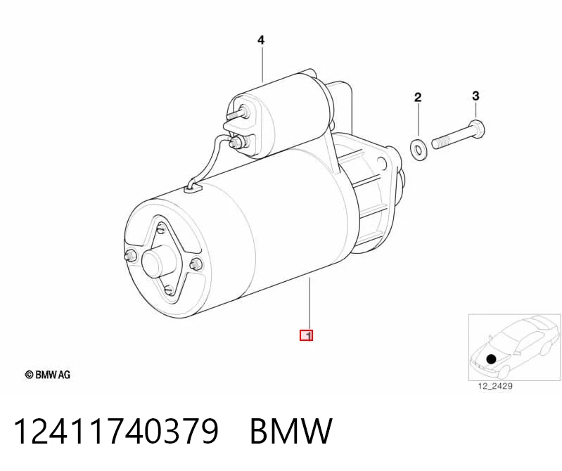 12411740379 BMW Rozrusznik