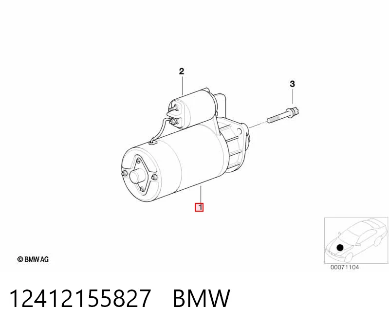 12412155827 BMW Rozrusznik