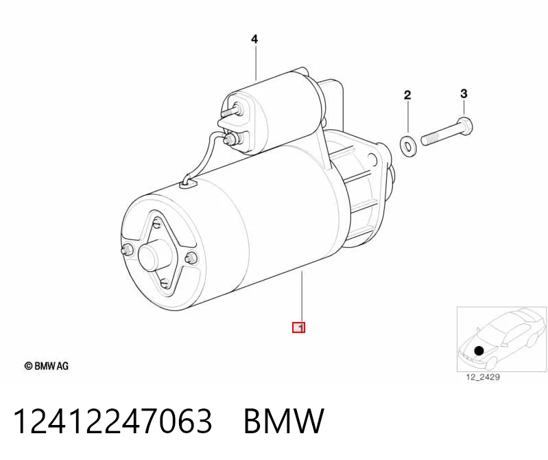 12412247063 BMW Rozrusznik