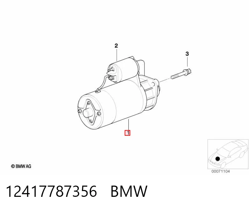 12417787356 BMW Rozrusznik