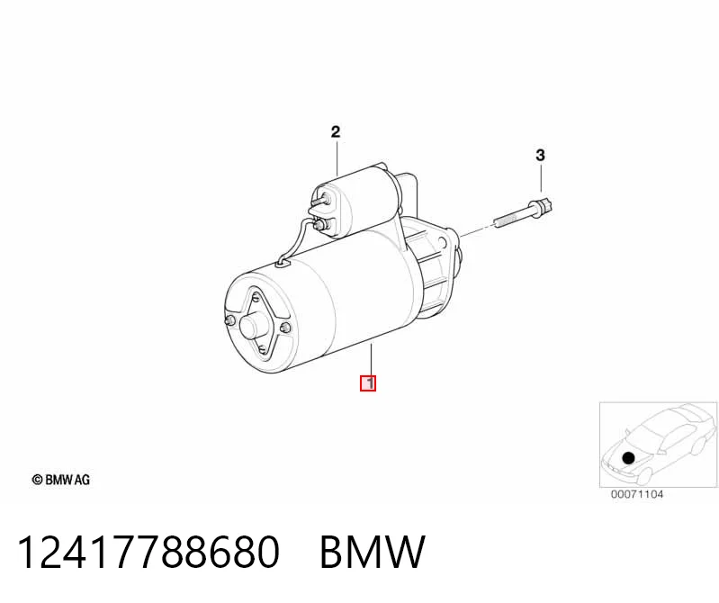 12417788680 BMW Rozrusznik