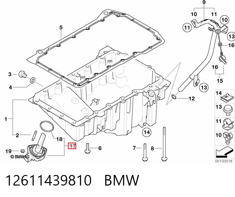12611439810 BMW Czujnik poziomu oleju silnikowego