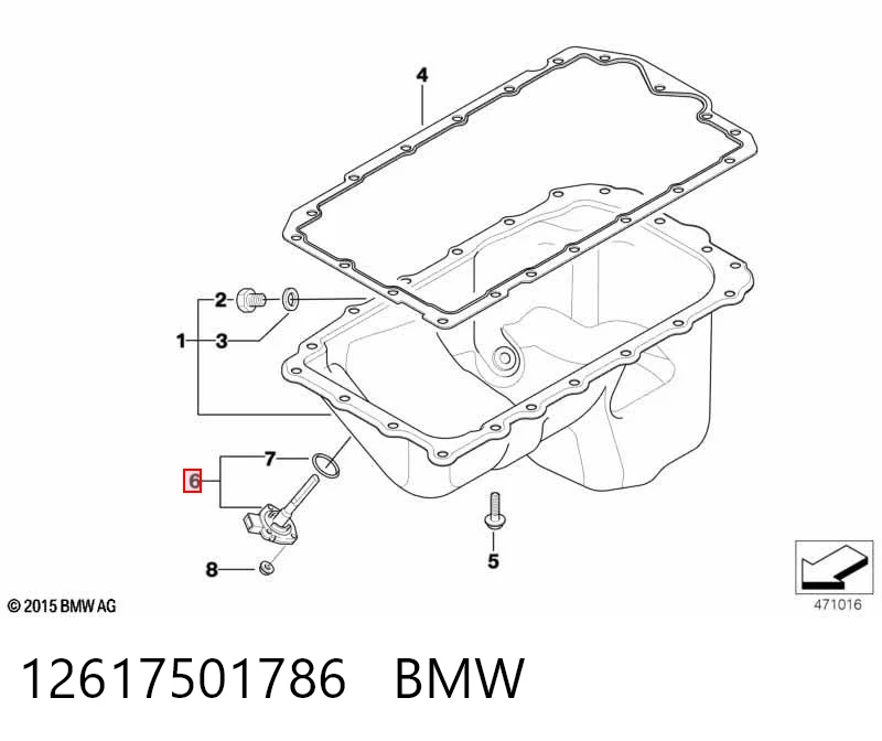 12617501786 BMW Czujnik poziomu oleju silnikowego