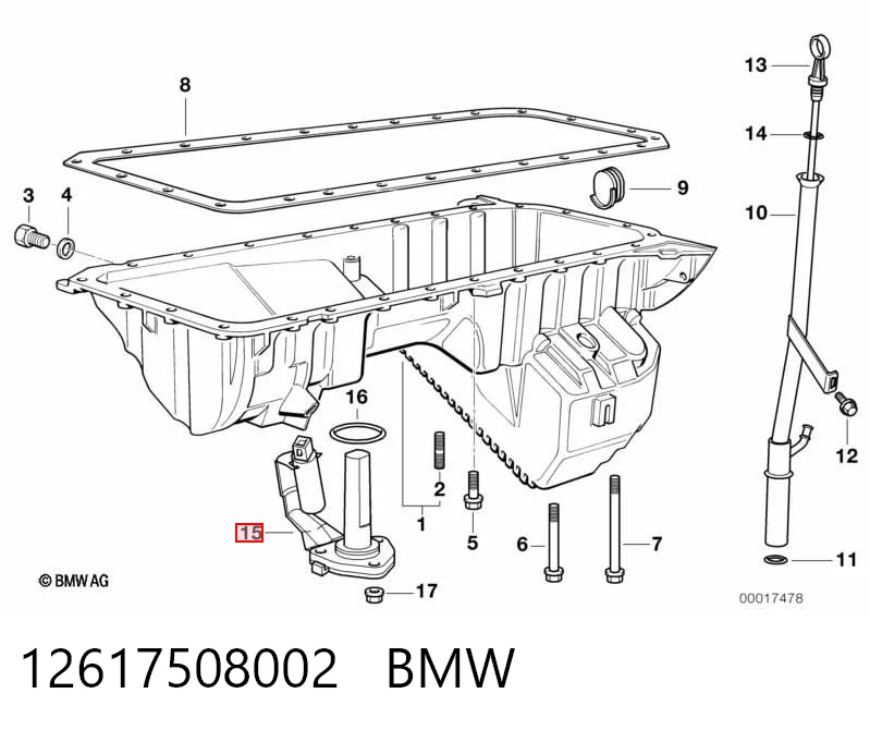 12617508002 BMW Czujnik poziomu oleju silnikowego