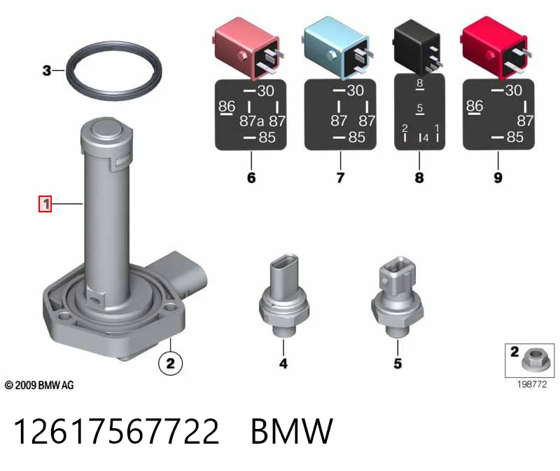 12617567722 BMW Czujnik poziomu oleju silnikowego