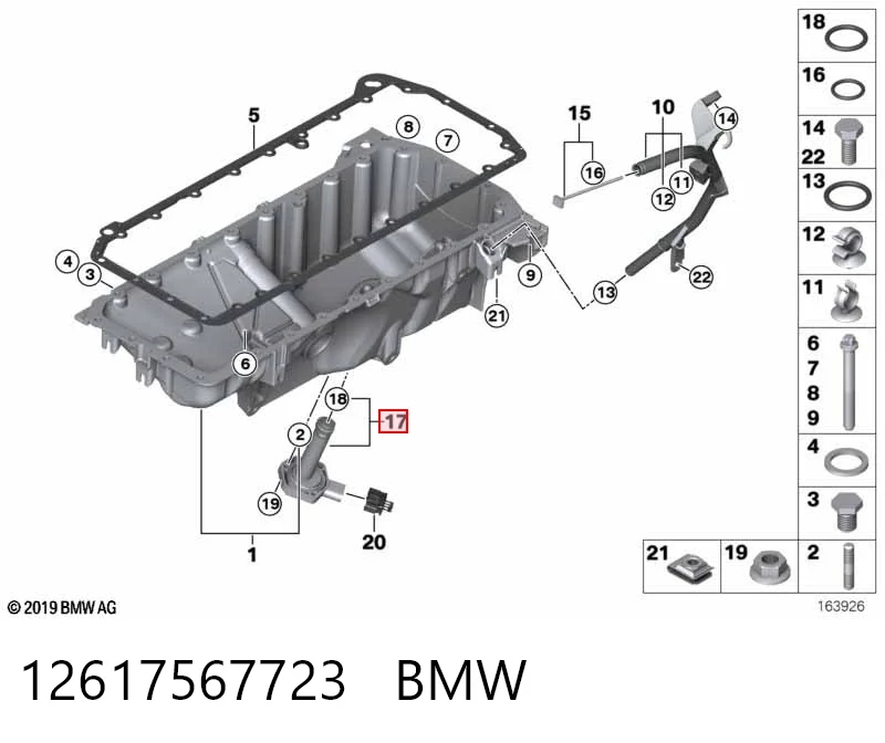 12617567723 BMW Czujnik poziomu oleju silnikowego