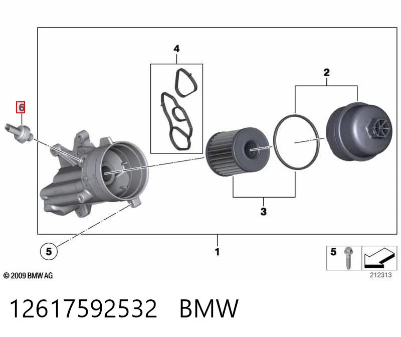 12617592532 BMW Czujnik ciśnienia oleju