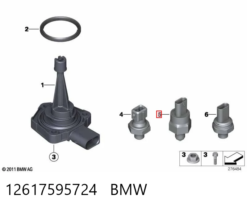 12617595724 BMW Czujnik ciśnienia oleju