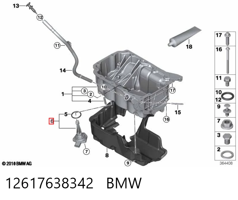 12617638342 BMW Czujnik poziomu oleju silnikowego
