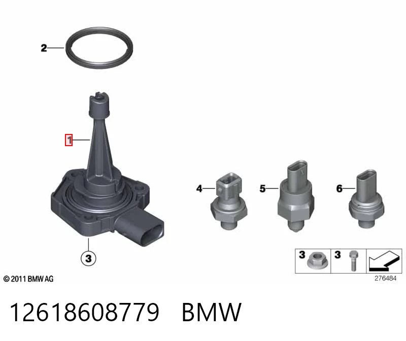 12618608779 BMW Czujnik poziomu oleju silnikowego