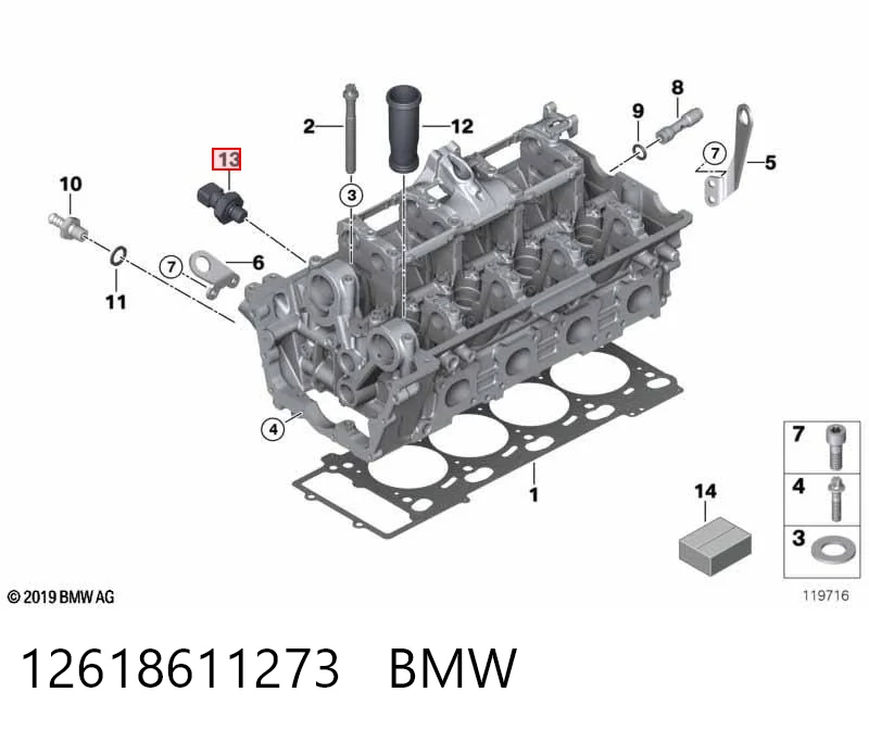 12618611273 BMW Czujnik ciśnienia oleju