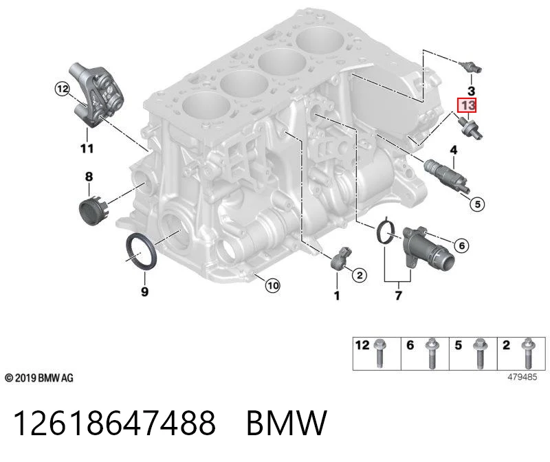 12618647488 BMW Czujnik ciśnienia oleju