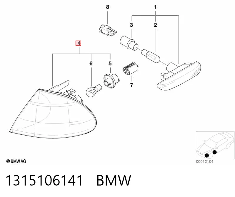  Kierunkowskaz prawy BMW 3 
