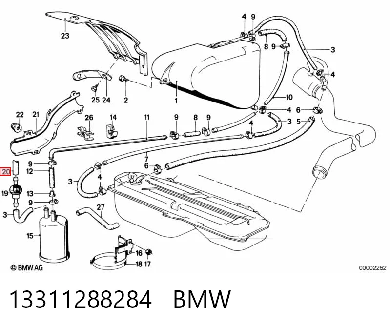 13311288284 BMW Czujnik temperatury płynu chłodzącego