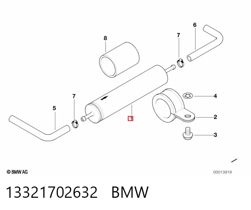 13321702632 BMW Filtr paliwa