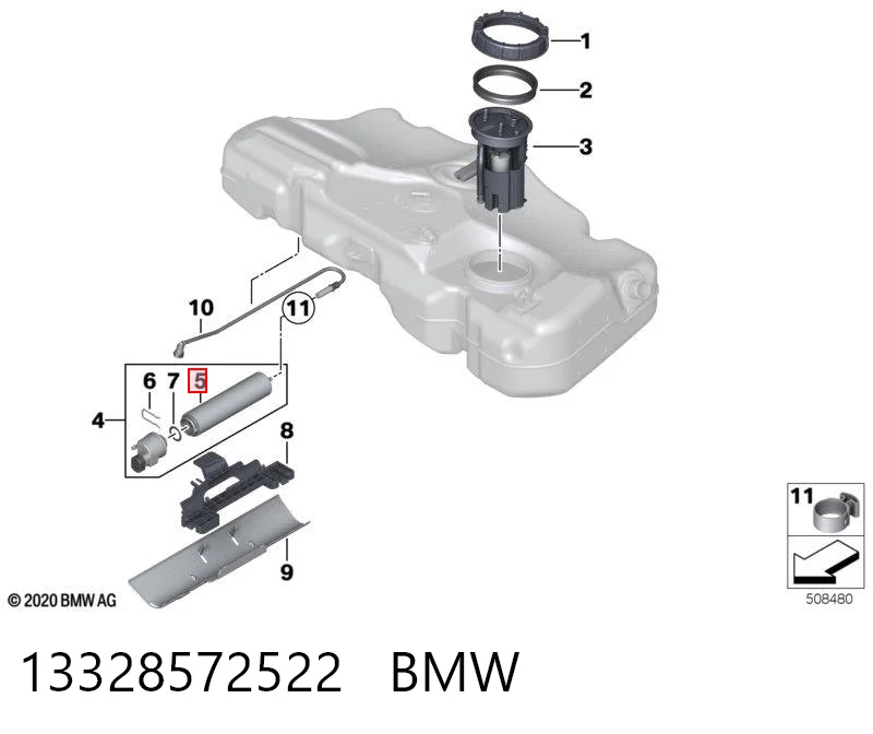 13328572522 BMW Filtr paliwa