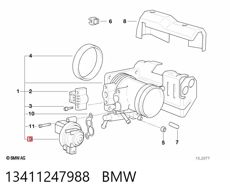13411247988 BMW Regulator biegu jałowego