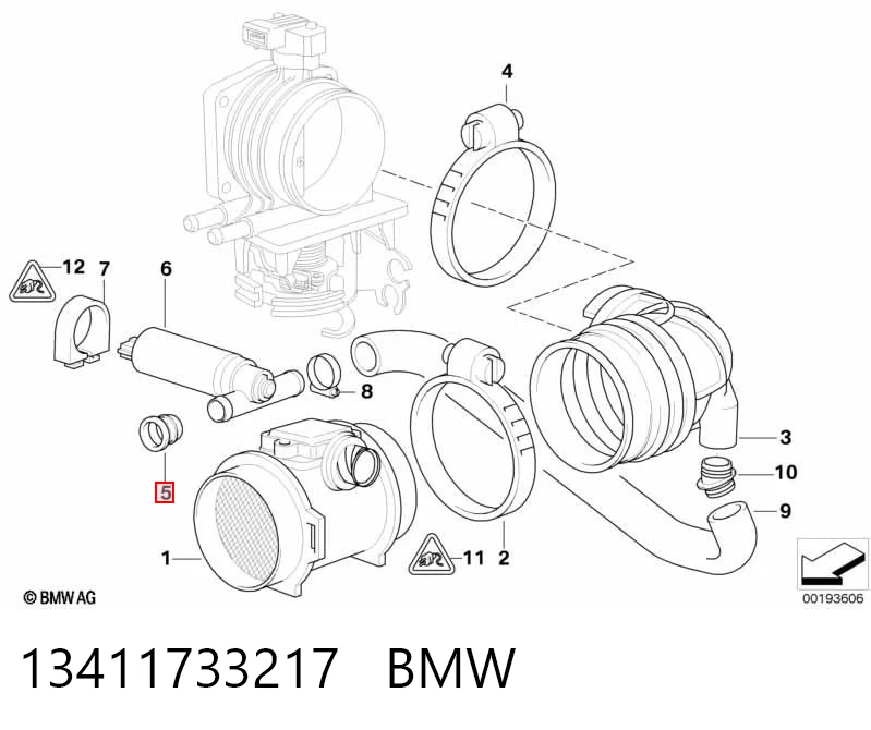 13411733217 BMW Uszczelka zaworu odpowietrzającego bloku silnika
