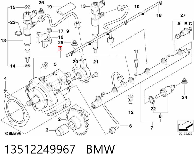 13512249967 BMW Pompa wtryskowa wysokiego ciśnienia
