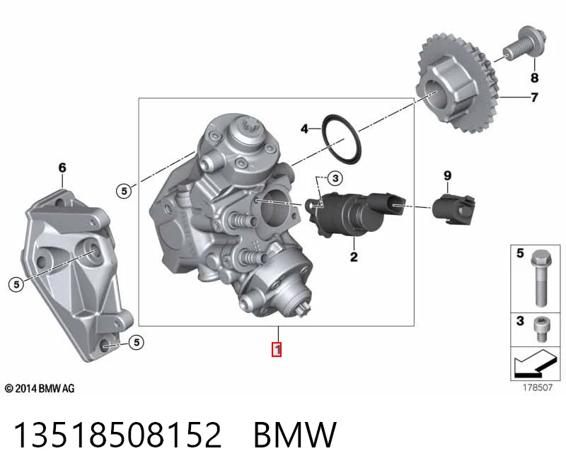13518508152 BMW Pompa wtryskowa wysokiego ciśnienia