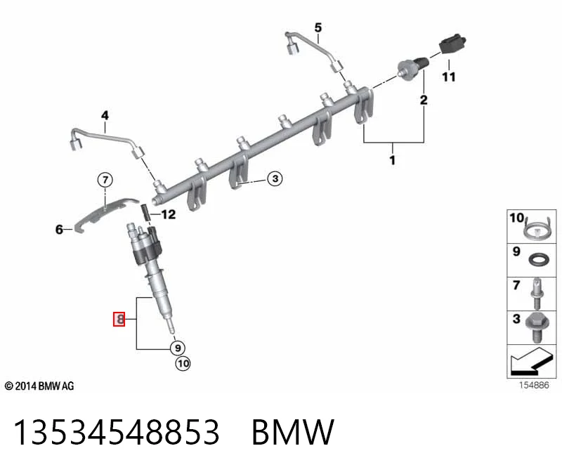 13534548853 BMW Wtryskiwacz paliwa