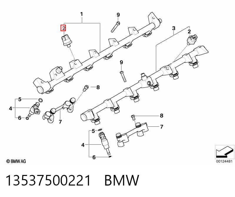 13537500221 BMW Czujnik ciśnienia paliwa