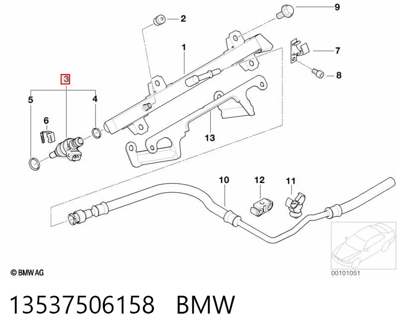 13537506158 BMW Wtryskiwacz paliwa