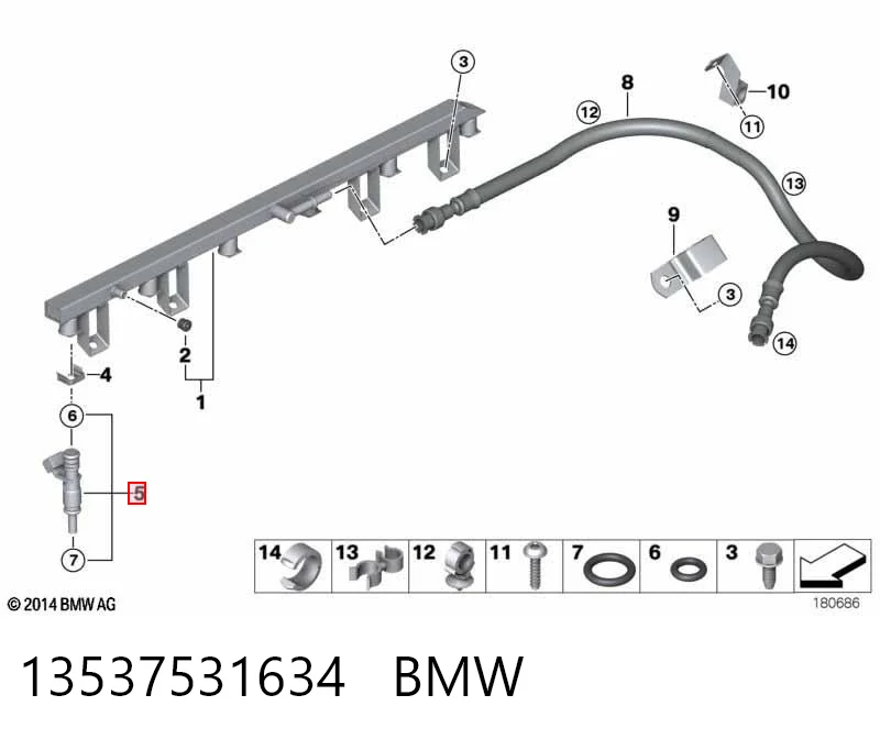 13537531634 BMW Wtryskiwacz paliwa