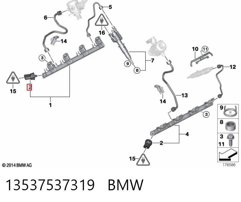 13537537319 BMW Czujnik ciśnienia paliwa
