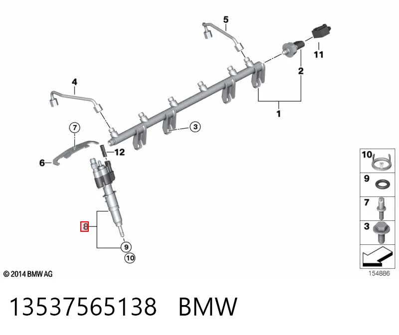 13537565138 BMW Wtryskiwacz paliwa
