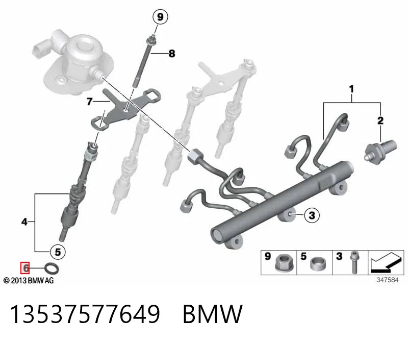 13537577649 BMW Pierścień uszczelniający wtryskiwacza
