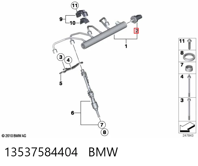 13537584404 BMW Czujnik ciśnienia paliwa