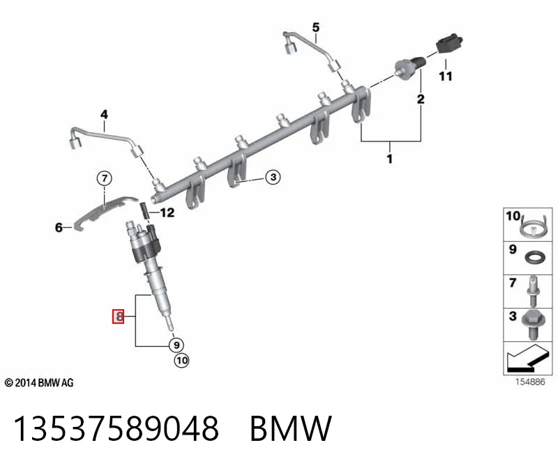 13537589048 BMW Wtryskiwacz paliwa