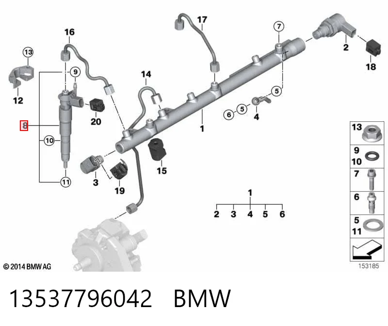 13537796042 BMW Wtryskiwacz paliwa