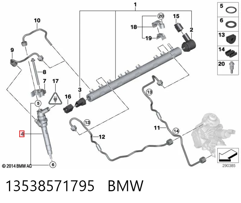 13538571795 BMW Wtryskiwacz paliwa