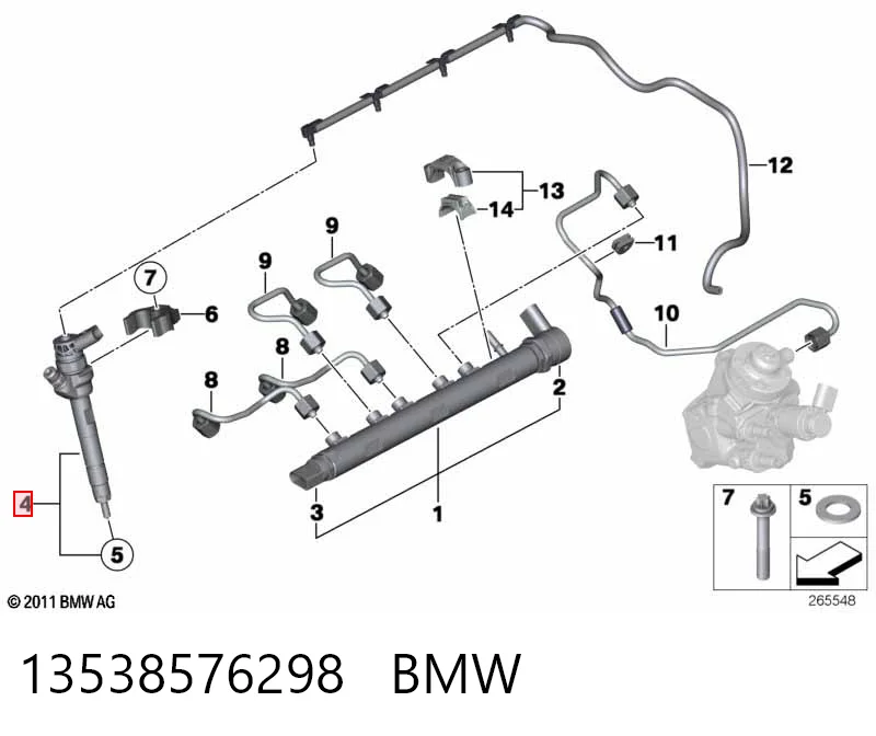 13538576298 BMW Wtryskiwacz paliwa