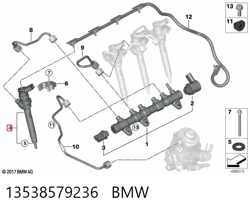 13538579236 BMW Wtryskiwacz paliwa