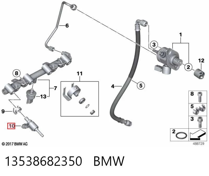 13538682350 BMW Wtryskiwacz paliwa