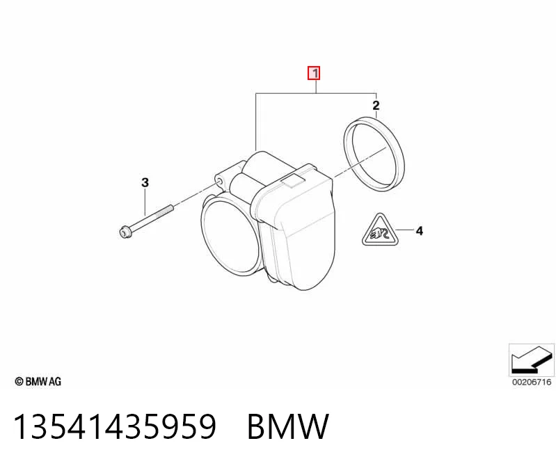13541435959 BMW Przepustnica, komplet